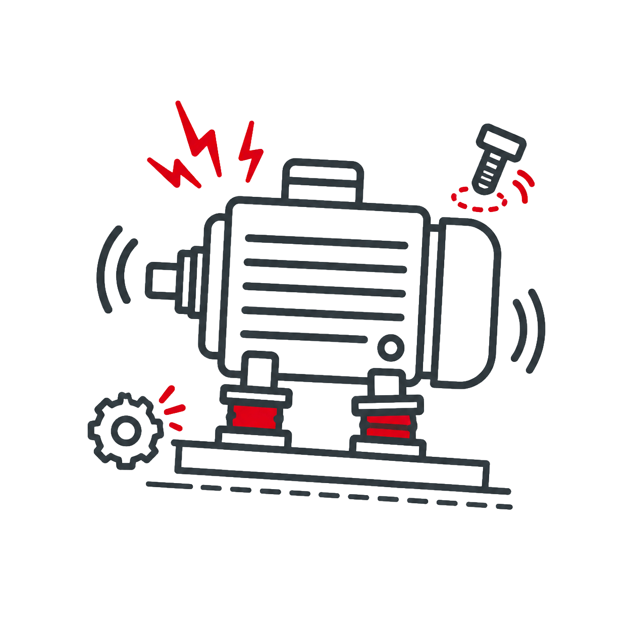 Illustration des signes d’un problème de vibrations côté machine